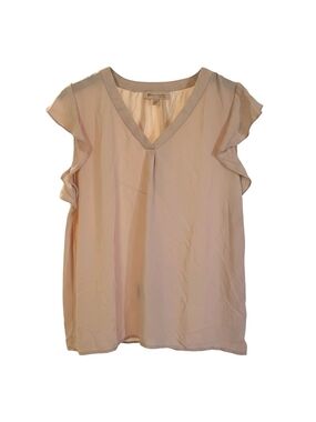 Philosophy Blush Pink Flutter Sleeve V-Neck Top